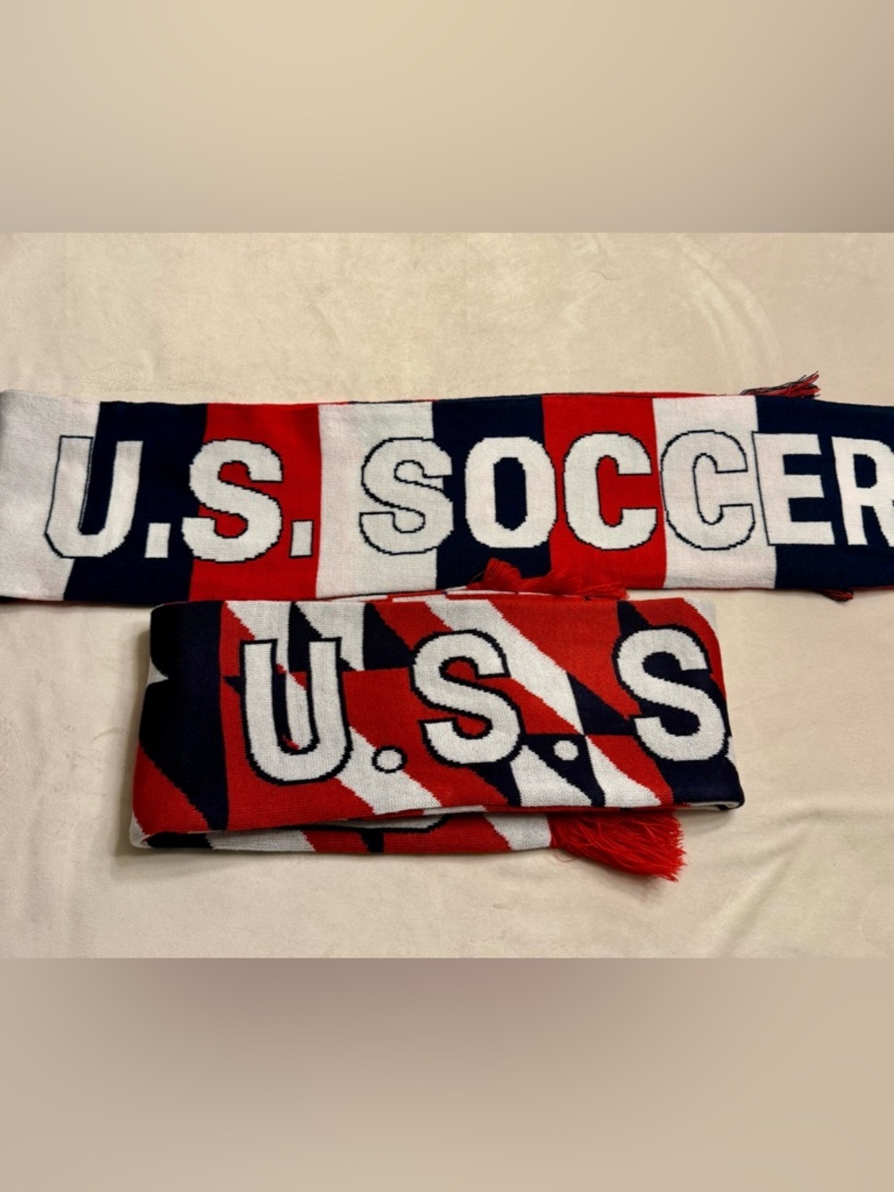 Lot of 2! Official U.S. SOCCER Double Sided Scarves Unisex FIFA - Picture 8 of 10
